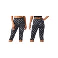 thumbnail image 2 of Pantalones capri para mujer, cintura elástica con ribete de encaje, largo 3/4, estilo cropped, para uso diario informal., 2 of 9