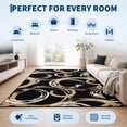 thumbnail image 2 of Nanan 9'x12' Geometric Area Rug Modern Abstract Rug with Non Slip Backing, Soft Machine Washable Indoor Carpet for Living Room, Bedroom, Dining Room, Black, 2 of 7