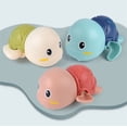 thumbnail image 3 of Juguete de tortuga de baño de 3 uds para bebés pequeños, juguete de agua de baño con cadena de cuerda, juguetes de tortuga de natación bonitos para piscina, 3 of 5
