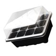 thumbnail image 4 of 2pcs 12 Cells Seed Trays Seedling Starter Tray Humidity Seedling Starter Tray; Humidity Adjustable Plant Starter Kit with Dome and Base - Black, 4 of 8