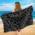thumbnail image 7 of FOR U DESIGNS Grey Leopard Print Car Seat Towel Cover with Storage Bag, Universal Front Seat Protector, Absorbent Microfiber Towel for Gym, Running, Swimming, 2 Pack, 7 of 7
