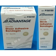 Pro Advantage Sterile Sheer Adhesive Bandages 7/8" Spots 100/box (3 pack)