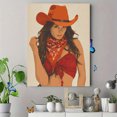 thumbnail image 4 of Toile Murale Chapeau Rouge de Cowgirl 15,75 X 11,81 Pouces, 4 of 8