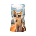 thumbnail image 5 of Lsque Surfing Cat Sun Printed Workout Tank Tops for Women, Athletic Sports Tank Tops, Compression Sleeveless Dry Fit Shirts,Sleeveless Yoga Shirt-X-Large, 5 of 9