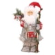 thumbnail image 4 of Muñeco de Papá Noel de pie de 32 cm (12,6 pulgadas) para decoración navideña de mesa y repisa Abrigo gris, 4 of 9