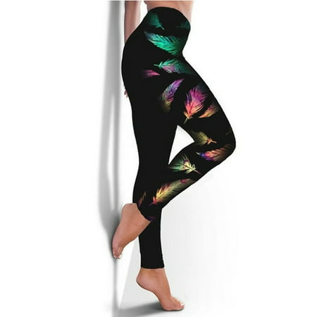 

Women s Yoga Pants High Waist Elastic Leggings Fashion Printed Workout Pants High Waist Elastic Leggings Fashion Printed Workout Pants Comfortable to Wear Women Autumn Winter Yoga Pants 5XL Feather