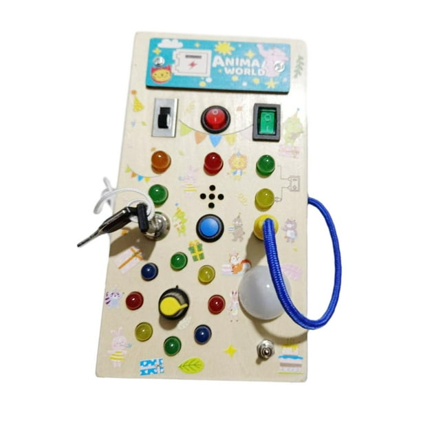 TISHITA Montessori Busy Board with LED Buttons Early Educational for ...