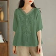 thumbnail image 6 of Summer Women's Three-Dimensional Embroidery T-Shirt, 6 of 7