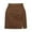 Brown, variant on Women's High Waist Faux Suede Side Split Bodycon Short A Line Mini Pencil Skirt (Black, S)