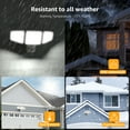 thumbnail image 3 of Lepro LED Motion Sensor Flood Lights for Outside Enhanced Home Security, 3 Adjustable Heads 270° Wide Lighting Angle, 27W 3200LM Super Bright for Yard Porch Garage, White, 3 of 9
