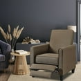 thumbnail image 2 of Landon Push Back Recliner Upholstered Club Chair-Color:Chocolate,Fabric:Linen, 2 of 5