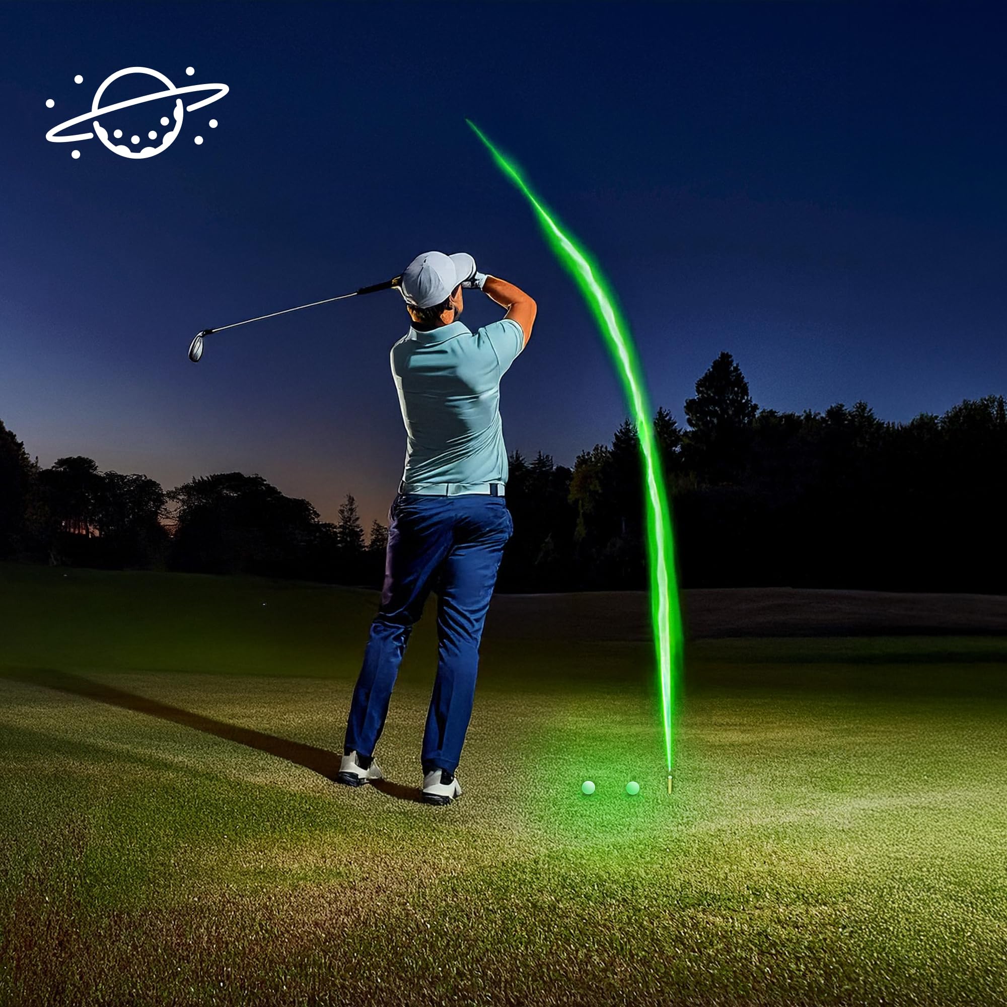 SuperNova Glow Golf Balls – 12-Pack Rechargeable by UV Flashlight for Night Play, Perfect for Night Golf and Dusk Rounds & Bright, Lasting Glow