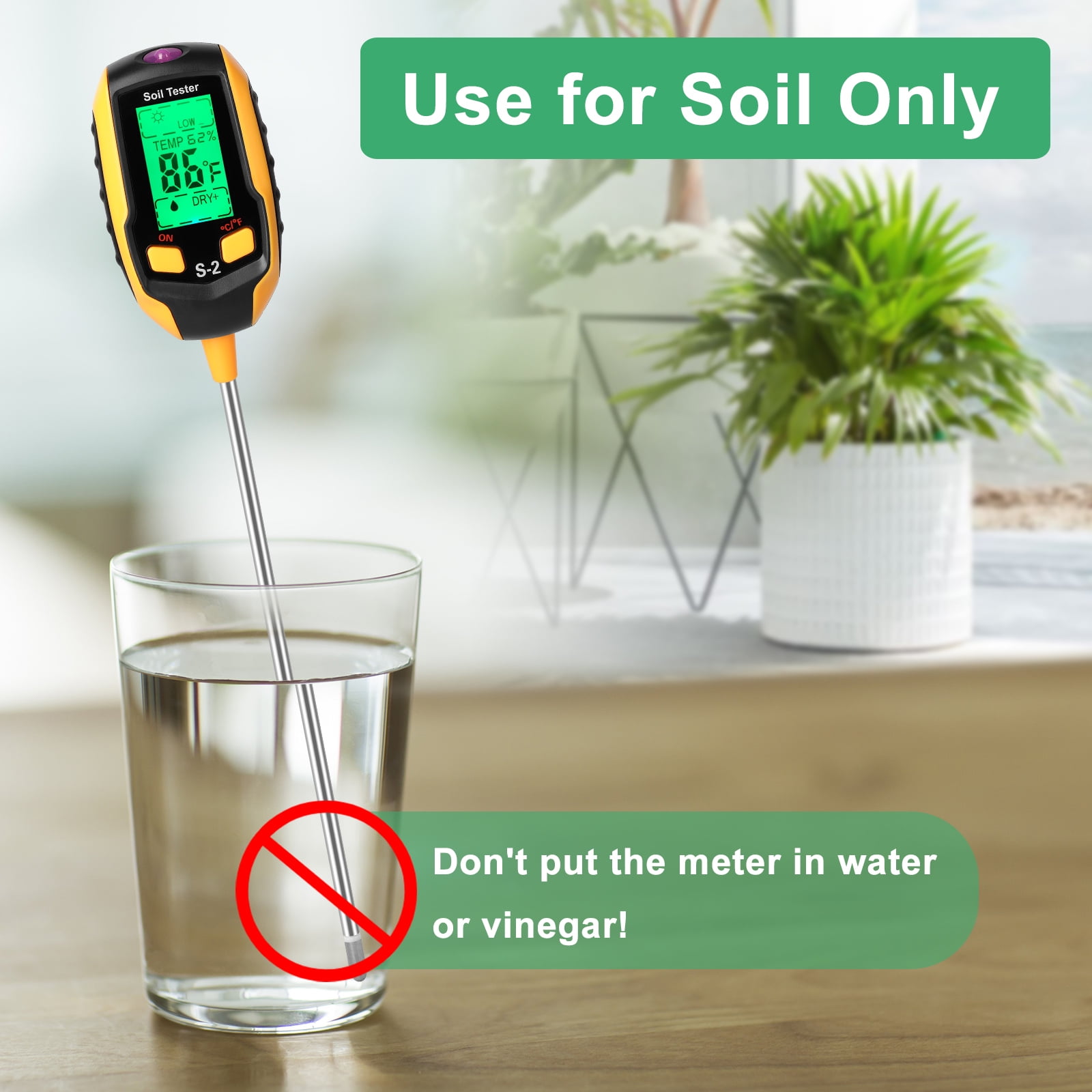 BANDQ Soil Moisture Meter, Moisture Meter for House Plants, Single Probe  Sensor Soil Hygrometer for Plant Watering & Care Garden Gadgets for