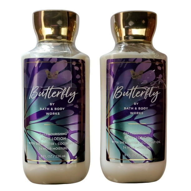 Bath & Body Works Loción corporal Butterfly 8 onzas cada paquete de 2 El empaque puede variar