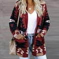 thumbnail image 2 of Women Boho Loose Knitted Cardigan Open Front Slouchy Sweaters Long Sleeves Halloween Christmas Jacket Coat All-match Outwear for Women,S-3XL, 2 of 7