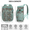 thumbnail image 3 of Colorful Abstract Cooler Backpack - 20L Insulated Leakproof Bag, Geometric Design for Beach, 3 of 5