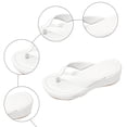 thumbnail image 5 of Rokment Platform Wedge Flip Flops for Women 2026 Beach Summer Fashion Casual Leather Wide Feet Orthopedic Chunky High Heels Dress Slip 0n Comfortable Walking Sandals Vacation White Size 6.5, 5 of 7