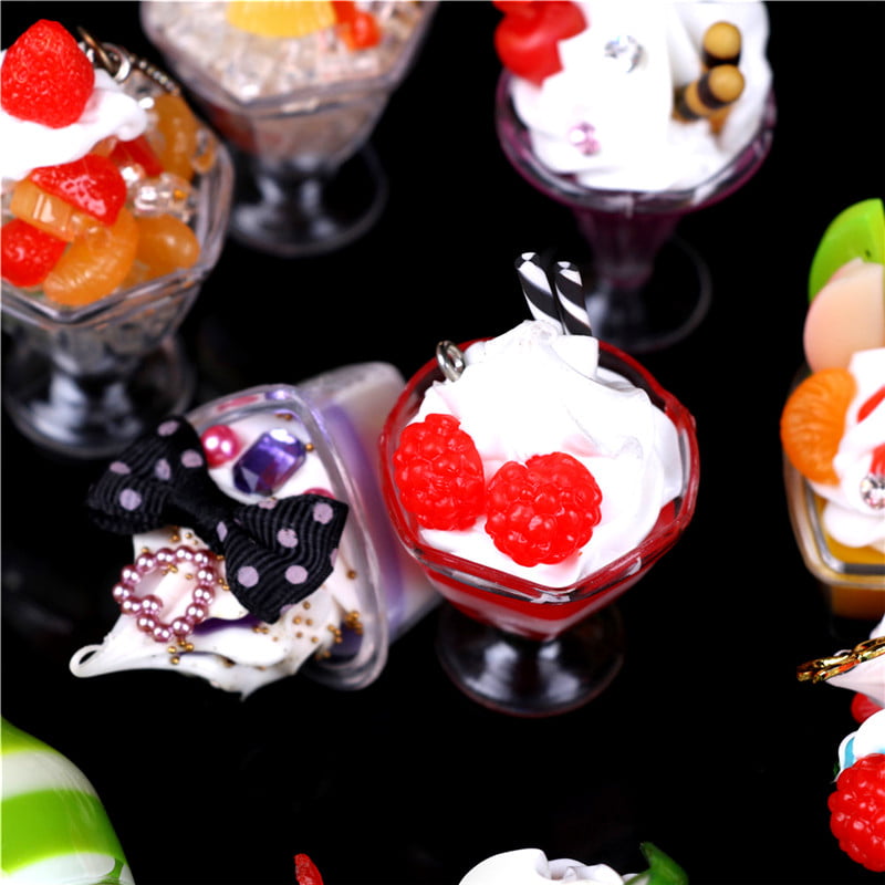 Dollhouse Mini Food Decor Cream Fruit Cup Ice cream cup Simulation Kid Toy_BC 