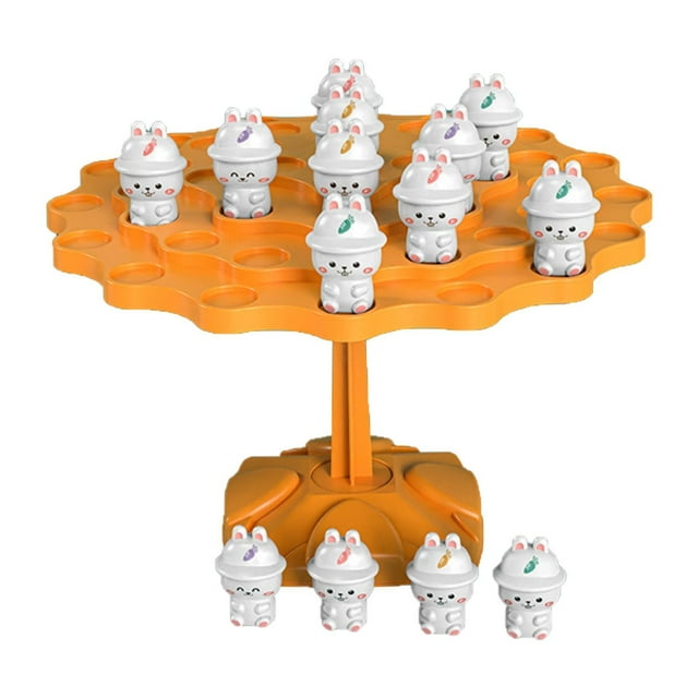 Juguete de equilibrio de mesa para dos jugadores, juguete de equilibrio interactivo, juguete de aprendizaje preescolar Naranja