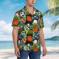 thumbnail image 3 of Balery Balls Camisas hawaianas de manga corta para hombre, camisas playeras de corte holgado, camisas de vacaciones con botones,3X-Large, 3 of 7