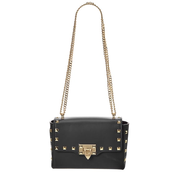 Isabella Rossetti Juliette Studded Leather Shoulder Bag, Black