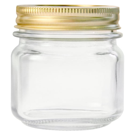 Drevy AHG17 1/2 Pint Home Canning Jars with Metal Lids and Rings Clear ( Pack Of 12 )