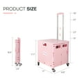 thumbnail image 4 of WOOW DEPOT 100lbs Folding Shopping Cart Utility 70L Large Capacity Tote Bin Portable Trolley Grocery Rolling Basket w/ Detachable Lid Adjustable Alloy Handle Wheels Brakes, 4 of 8