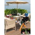 thumbnail image 4 of Outdoor Tablecloth with Umbrella Hole and Zipper, Black Christmas Rectangle Table Cloth 54x80 Inch Waterproof Tablecloth, Gnomes Xmas Tree Snowflake Winter Gifts Picnic Table Cover for Patio Camping, 4 of 7