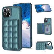 SaniMore for iPhone 14 (6.1" 2022) Case, Flip PU Leather Diamond-Shaped with Built-in Card Slots, Kickstand and Shockproof Anti-drop Phone Case for iPhone 14 Wallet Shell, Green