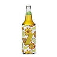 thumbnail image 2 of Caroline's Treasures CJ2003-ZMUK Letter Z Floral Mustard and Green Ultra Hugger for slim cans, Slim Can, multicolor, 2 of 2