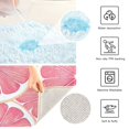 thumbnail image 4 of Toilet Rug Rectangle Bathroom Rugs Non-Slip Soft Plush Machine Washable Contour Bath Mat Grapefruit Fruit 24x16, 4 of 9