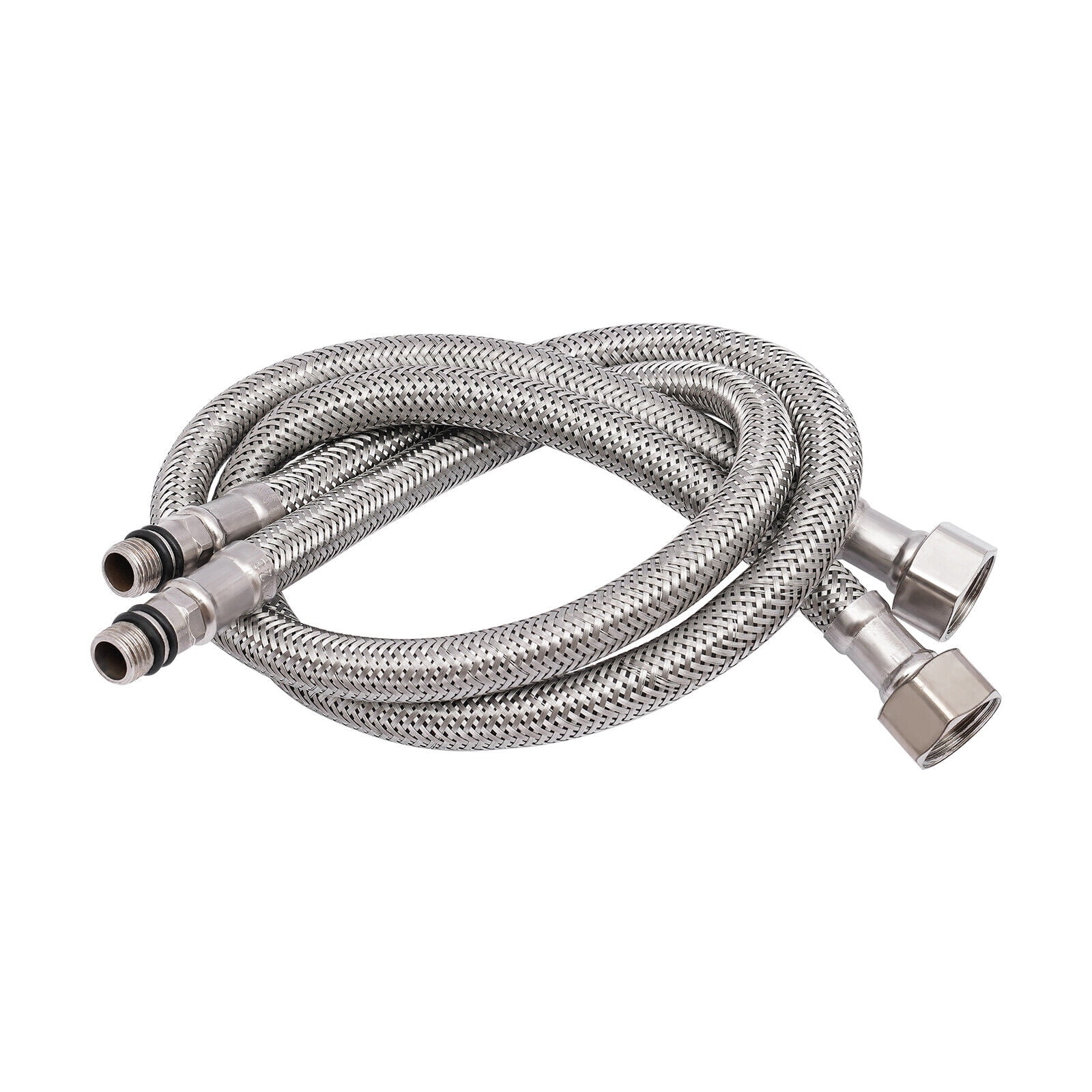 Bathroom Faucet Brushed Nickel, Home RV Faucet for Sink, 2 Water Outlet Modes Hose Connection, 360°Swiveling, for RV Counter