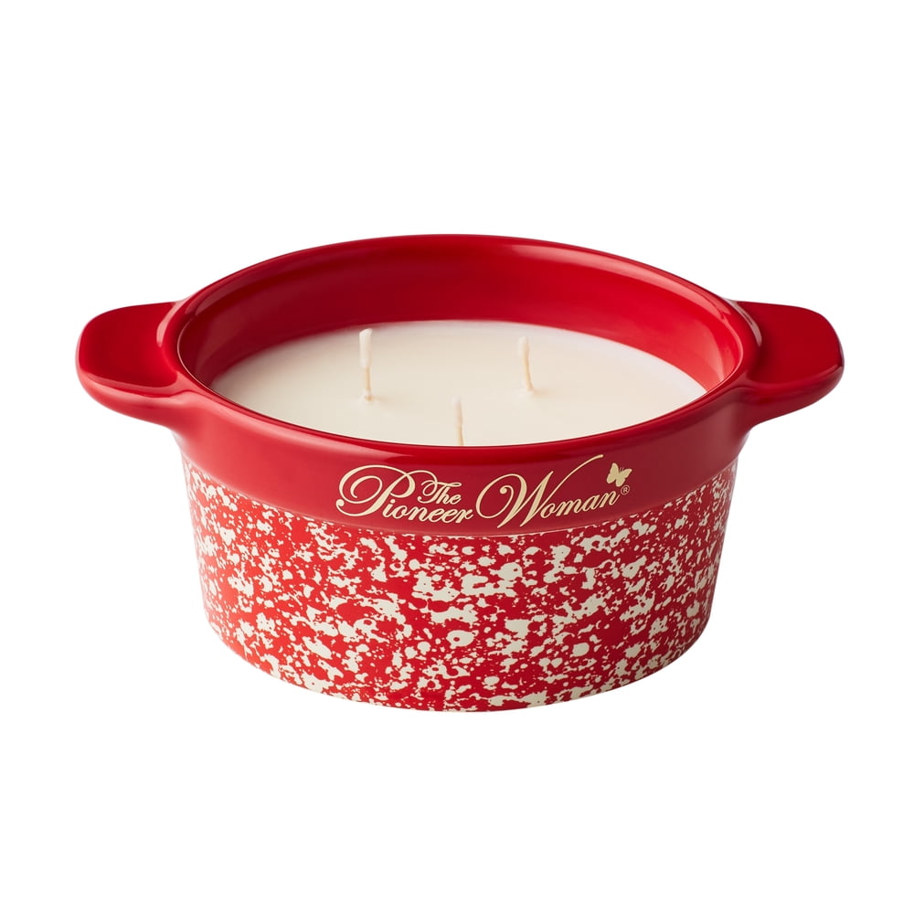 The Pioneer Woman 8 oz Ceramic Cocotte Simmering Cider Candle