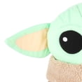 thumbnail image 4 of Star Wars Mandalorian Grogu Kids Decorative Weighted Pillow Buddy, Polyester Velboa, Green & Brown, Disney, 26" x 18", 4 of 8