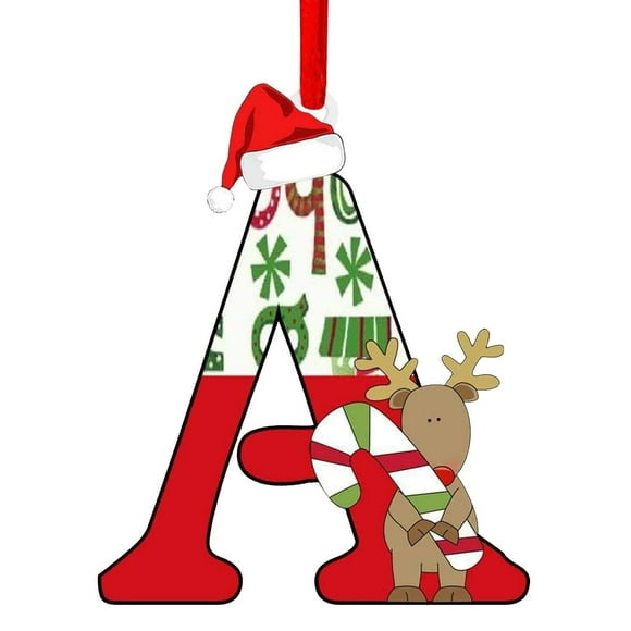 English Letter Hanging Decoration Acrylic Flat Christmas Tree Home Decoration Party Decoration Gift