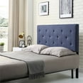thumbnail image 3 of Hodedah King Size Upholstered Tufted Rectangular Headboard in Blue, 3 of 7