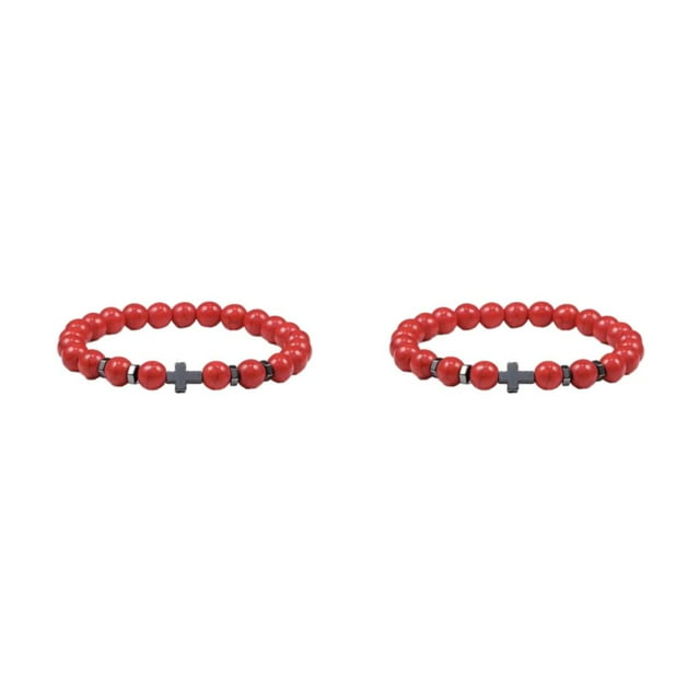 Decodeary Gifts Unisex Bracelets With Exquisite Beads For Loved Ones Easy Matching Korean pine 2Set