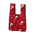 thumbnail image 4 of Bolso de mano de punto para mujer, informal, lavable, reutilizable, tipo cubo rojo, 4 of 9