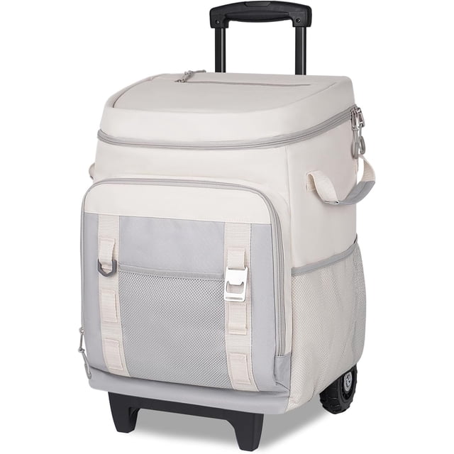 Hielera con Ruedas, Plegable Bolsa Térmica Suave, Hielera Portatil con Correa para Camping, Picnic, Playa