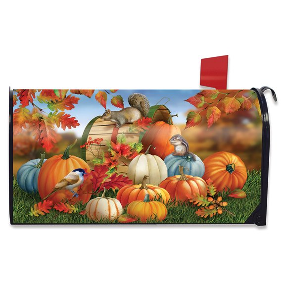 Briarwood Lane Fall Pumpkin Gathering Mailbox Cover