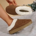 thumbnail image 3 of Women Soft Comfortable Slippers Velvet Fur Lining Winter Snow Boots Indoor Outdoor Use Lightweight Cotton Material, 3 of 6