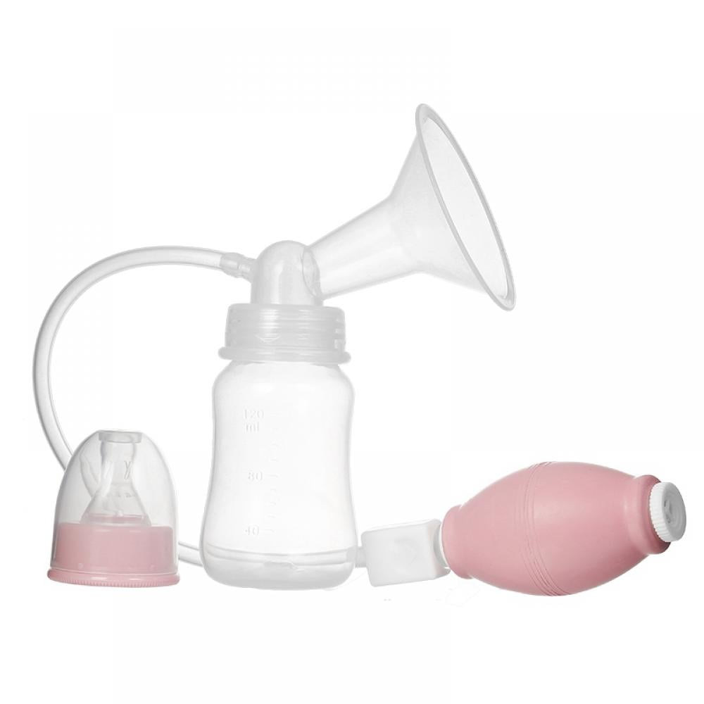 Shallyshop Manual Breast Pump Breastfeeding Milk Saver Suction Pump Stopper Vacuum Sealed Automatic Collection of Breast Milk Pink 1 Pc 