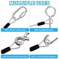 thumbnail image 6 of Uxcell Vinyl Coated Stainless Steel Cable with Loops, Flexible Wire Rope Security Chain Lanyard Lock for Outdoor Lighting Transparent 1/8" 1.6ft, 6 of 7