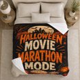 thumbnail image 4 of autumn celebration Movie Marathon Night Haunted House Scene Carved, Warm Flannel Blanket for Living Room and Reading Nook, Festive autumn celebration Scene, Art Lovers autumn celebration Gift, 4 of 7