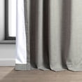 thumbnail image 2 of Exclusive Fabrics  Performance Linen Hotel Blackout Curtain (1 Panel) 50 X 84 - Dark Greige, 2 of 5
