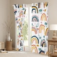 thumbnail image 3 of Homewish Bohemain Rainbow Black Out Curtains,Colorful Loves Stars Curtains Pack of 2 (42x63 Each),Boho Theme Bedroom Curtains For Girls,Super Cozy Room Decor, 3 of 6