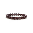 thumbnail image 2 of Natural Red Garnet 8mm round Shape smooth Cut Beads Stretchable Bracelet for Men & Women., 2 of 2