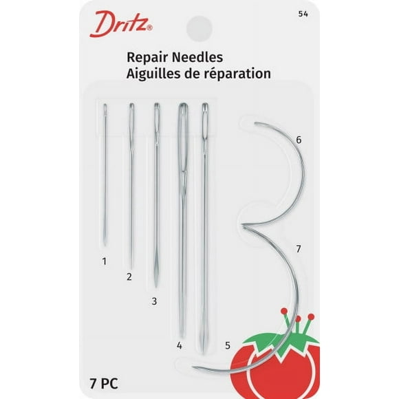 Aiguilles à main Dritz® Repair, styles et tailles assortis, 7 unités Dritz Homecraft Assortiment d’aiguilles à main