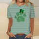 thumbnail image 3 of Camisetas Casuales de Mujer Nueva Moda Impresa Cuello Tripulado Manga Corta, Top Ligero para Diario Y Fiesta, 3 of 4