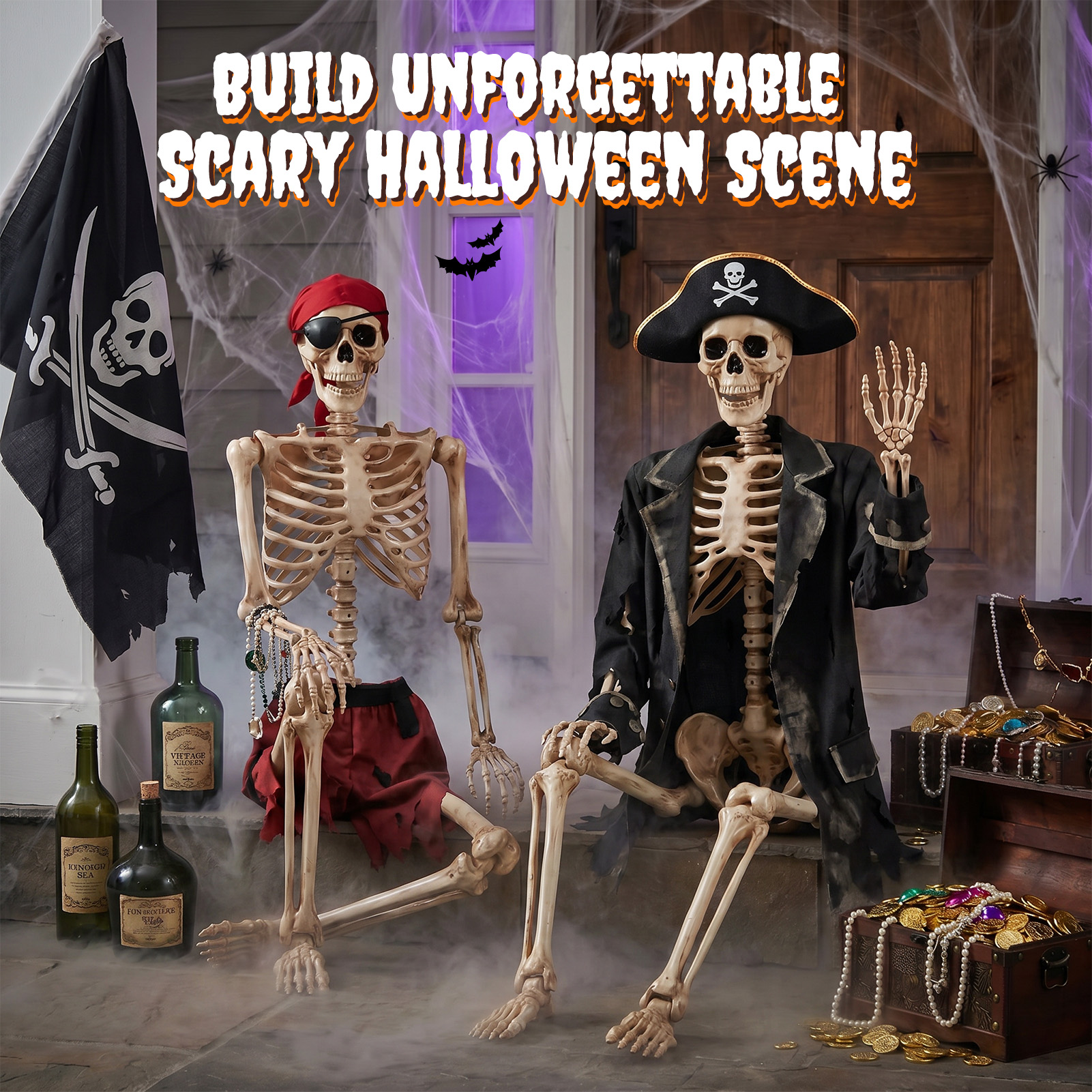 Ayieyill 5.4ft Posable Skeleton Halloween Decoration photo 7